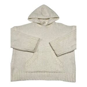 Anthropologie Pilcro Women's Small Ivory Knit‎ Pullover Hoodie Sweater